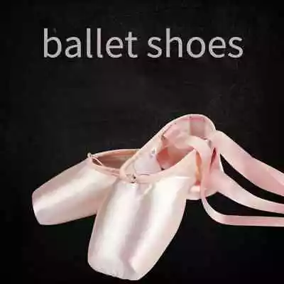 Ballet Dance Shoes Women Pointe Shoes Girls Practice Satin Straps Flat Shoes • $46.75
