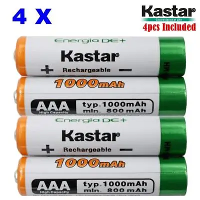 AAA (4-Pack) Ni-MH 1000mAh High-Capacity Rechargeable Batteries Pre-charged • $7.99