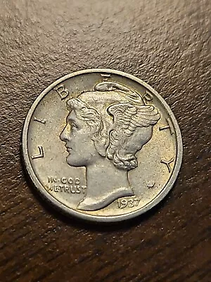 1937 D Silver Mercury Dime • $17.99