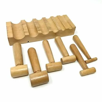 Swage Forming Block & Bars Wooden Half Round Shapes Jewellers Forming Block  • £14.99