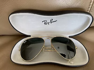 Ray-Ban RB3025 L0205 Aviator Sunglasses Gold Classic 58mm Vintage • $49.99