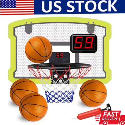 Mini Basketball Hoop For Kids With Automatic Scoreboard Over The Door Indoor • $35.99