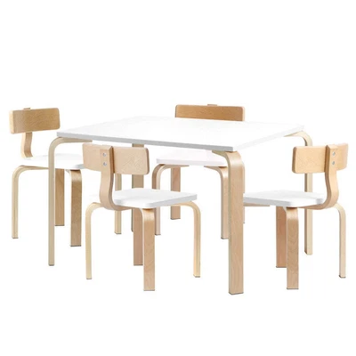 $158 • Buy Keezi Nordic Kids Table Chair Set Desk 5PC Activity Dining Study Children Modern