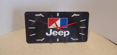 Vintage Jeep Amc Automotive Wall Clock Rare Reproduction Black Cj Cj7 Cj5 6x12 • $40