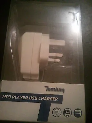 Temium Usb Charger (10 Units) For Mp3 Player Iphone & Ipod Mains Wall Uk Plug • £29