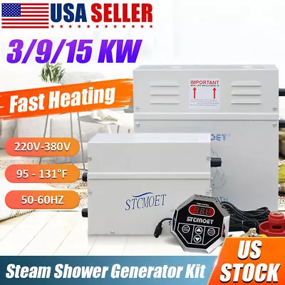 3-9KW Steam Generator Home Steam Machine Sauna Bath SPA Steam Shower 220V/240V • $297.49