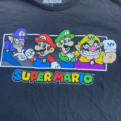 Super Mario Brothers Graphic Tee Black Large Shirt Unisex • $8.88
