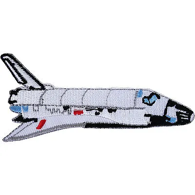 £2.79 • Buy Space Shuttle Patch Iron / Sew On Shirt Badge Embroidered NASA Rocket Spaceship