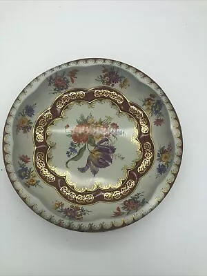  DAHER DECORATED WARE  Floral Tin 10  Serving Bowl - England -  1971 BEAUTIFUL ! • $14.03