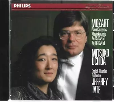 MOZART - Piano Concertos No 15 & 16 Mitsuko Uchida / Jeffrey Tate 1991 CD • £3.47