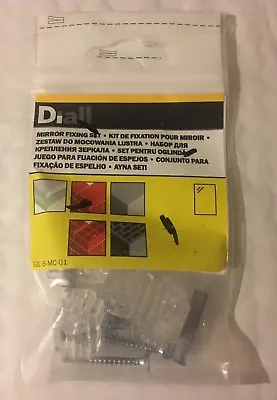 Diall Mirror Fixing Set Kit - Clear With Fixings - BRAND NEW • £1.69