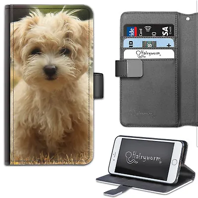 Hairyworm Yellow Hairy Dog Deluxe PU Leather Wallet Phone Case;Flip Case;Cover • $32.58