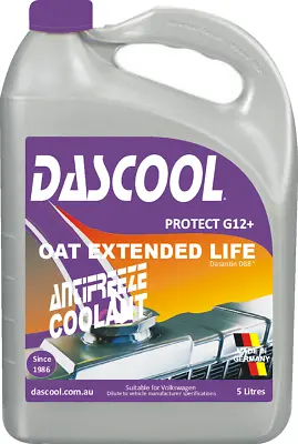 Engine Coolant For Audi Volkswagen G12+ OAT 5ltr Full Organic Coolant DASCOOL® • $54.68