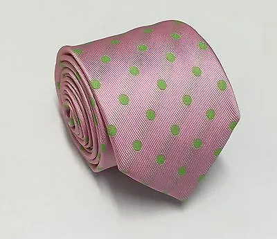 Horse Racing Tie - Pink And Green Polkadot • £14.99