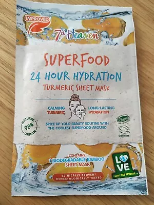 7th Heaven Superfood 24hr Hydration Turmeric Sheet Face MaskHen Party Pamper   • £2.59