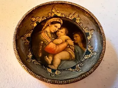 Vintage Raphael Madonna Of The Chair Made In Italy G B Florence 3  • $31.50