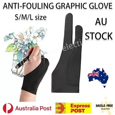 $4.29 • Buy Two Finger Glove Professional Graphic Tablet Artist Sketch Drawing Size S/M/L