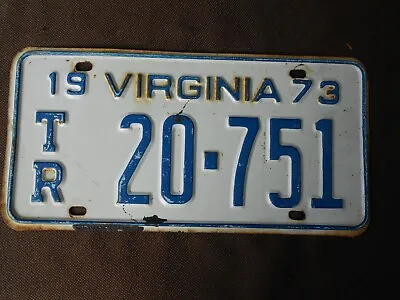 $14.99 • Buy Look A 1973 Virginia  License Plate Va 20-751  Man Cave             