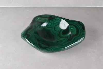 Polished Malachite Ashtray Bowl Sphere Stand From Congo  13.5 Cm  # 18702 • $199.95