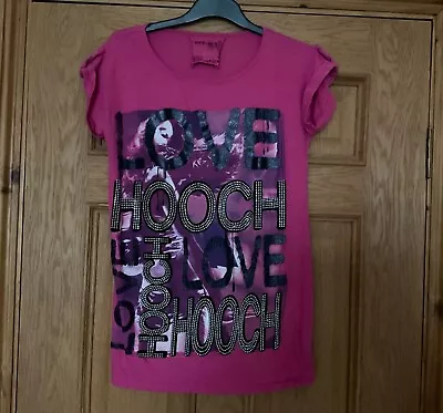 Ladies Cerise Pink Hooch Love Long T SHIRT. Size Small. • £2.50