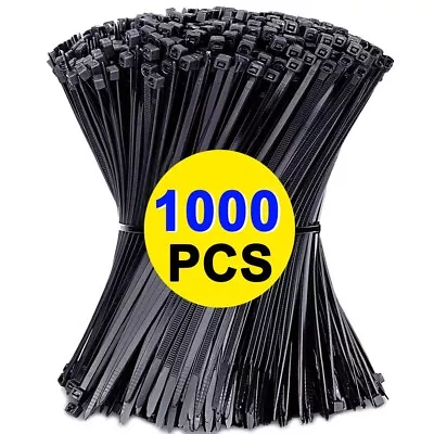 1000pcs Cable Ties Zip Ties Nylon UV Stabilised Bulk Black Cable Ties AU Stock • $25.99