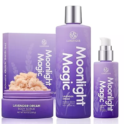 Spa Gifts For Women Spa Luxetique 3 Pcs Lavender Bath And Body Gift Sets/Bubble • $15.99