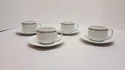 Coffee Collection Set Of 4 Cappucino/Espresso Cups W/ Saucers • £15.53
