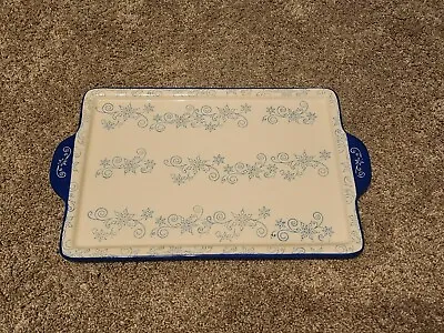 Temp-tations Ovenware~ Floral Lace ~Cranberry ~Cookie Sheet/Tray /Lid W/ Handles • £31.31