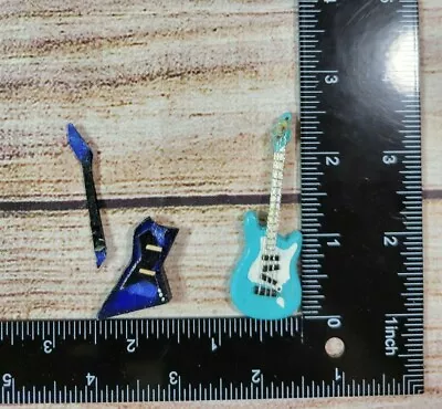 Dollhouse Miniature Black Rock Music Electric Guitar Furniture (Parts/Repair) • $9