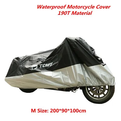 M Waterproof Motorcycle Bike Cover Scooter Moped Outdoor Dust Rain UV Protector • $15.99