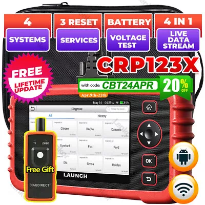 LAUNCH CRP123X Car OBD2 Scanner ABS SRS Engine Code Reader Diagnostic Scan Tool • $210