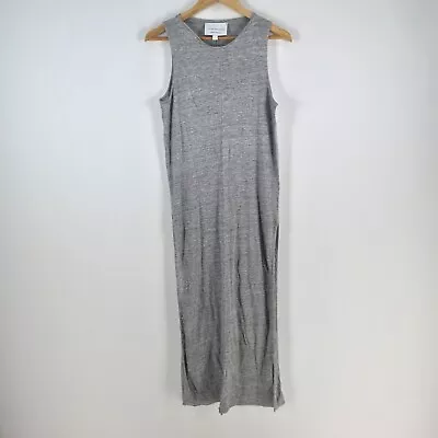 Viktoria Woods Womens Maxi Tank Dress Size 1 Aus 8 Grey Linen Sleeveless 078825 • $49.95