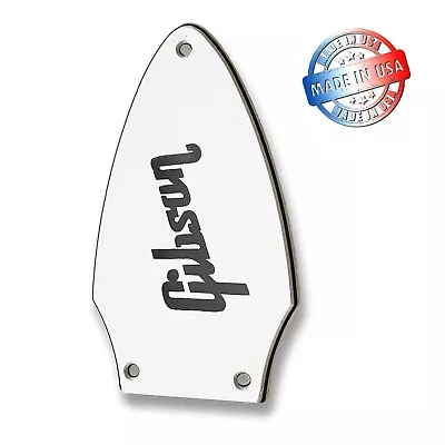 $28.99 • Buy 3 Ply White Truss Rod Cover For Gibson Flying V + Black Decal Made In USA
