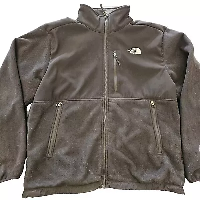 Mens NORTH FACE Black Zip Fleece Polartec Jacket Sweater Large • $22.50