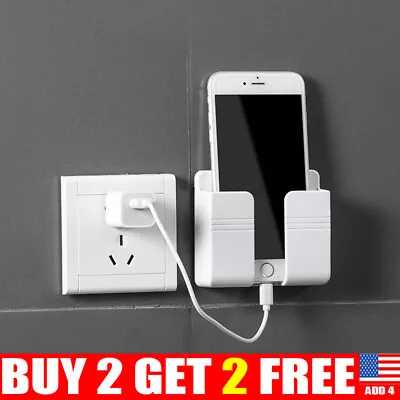 $6.69 • Buy Mobile Phone Charging Stand Holder Wall Shelf Bed Sticky Wall-mount Punch HN