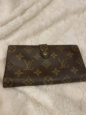 Vintage Louis Vuitton Monogram Kisslock Long Bifold Snap Wallet • $170