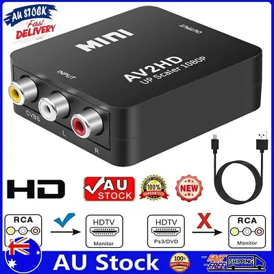 $11.59 • Buy RCA AV To HDMI Converter Adapter Composite AV2HDMI Converter 1080P HDTV/DVD AU