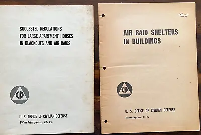 Air Raid Blackout Shelter 1942 Civil Defense Book Fallout Vntg WWII Home Front • $29.95