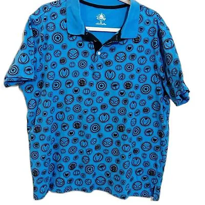 Disney Parks Marvel Men's Polo XL Iron Man Thor Captain America Hulk • $33.61