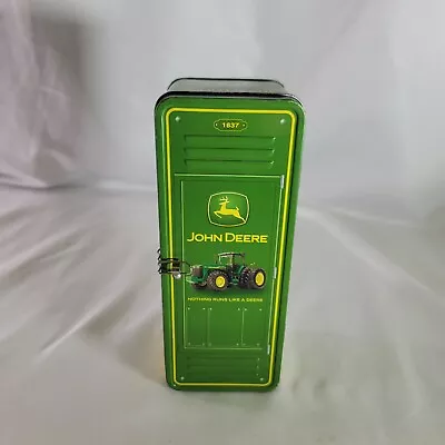 John Deere Tin Lock Box Storage Container Collectible Locker • $13.99