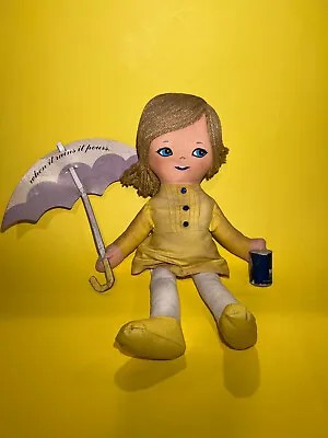 Vintage 1974 Mattel Morton Salt Girl Doll With Cardboard Umbrella & Cannister • $26.99