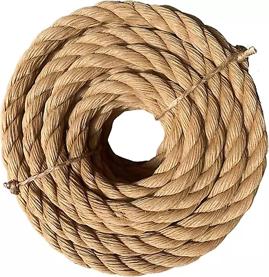 Twisted Promanila - Unmanila Rope I 1/2 Inch X 100 Feet I 3 Strand Synth • $41.89
