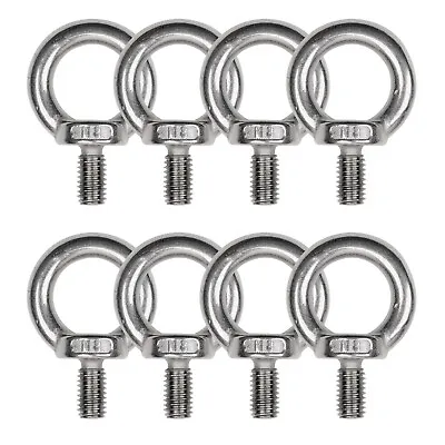 Ring Eye Bolts Screws M8 304 Stainless Steel Lifting Metric Coarse Threaded 8X • $21.80