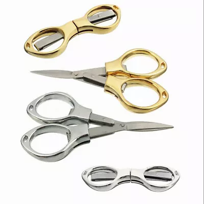 Mini Stainless Steel Scissors Handy Folding Pocket Travel Fishing Cutter Scissor • $2.25