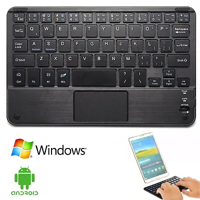 For Android IOS Tablet Mini Bluetooth Wireless Keyboard With Touchpad Mouse • $16.73