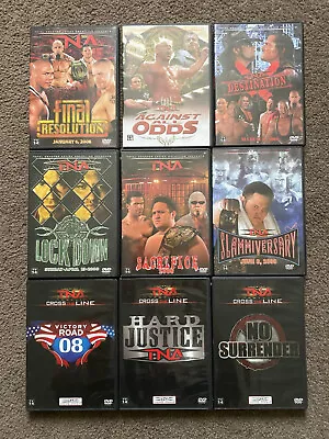 TNA Impact Wrestling 2008 Lot Of 9 PPV DVD RARE WWE OOP WCW AEW ROH Lockdown • $79