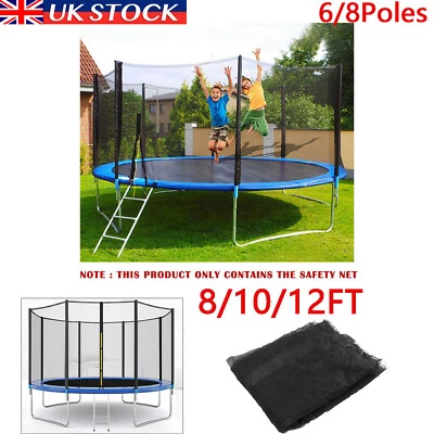 £14.99 • Buy 8/10/12FT Trampoline Replacement Safety Net Enclosure Surround Outside Netting