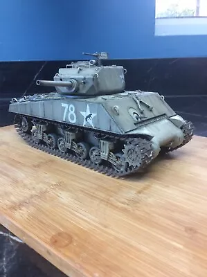 1/35 US M4A3 E2 Jumbo Sherman Model Tank Kit Built And Painted  • £70