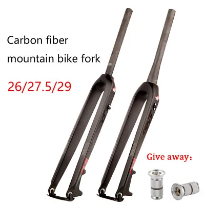 $194.37 • Buy MTB Fork Carbon 26 27 5 29er Bicycle Frame Moutain Bike Disc Rigid 29 Front Fork