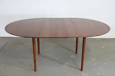Mid-Century Danish Modern Peter Hdvit Teak Oval Dining Table W 1 Extension • $3995